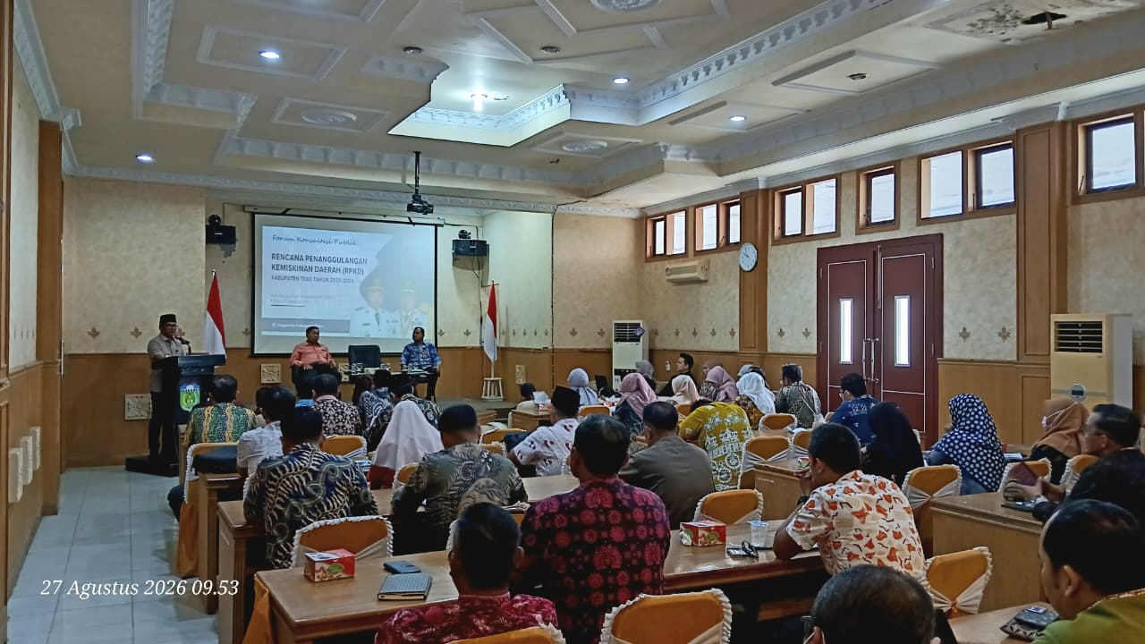 Forum Konsultasi Publik Penyempurnaan Rancangan Awal Rencana Penanggulangan Kemiskinan Daerah (RPKD) Kabupaten Tebo Tahun 2025–2029