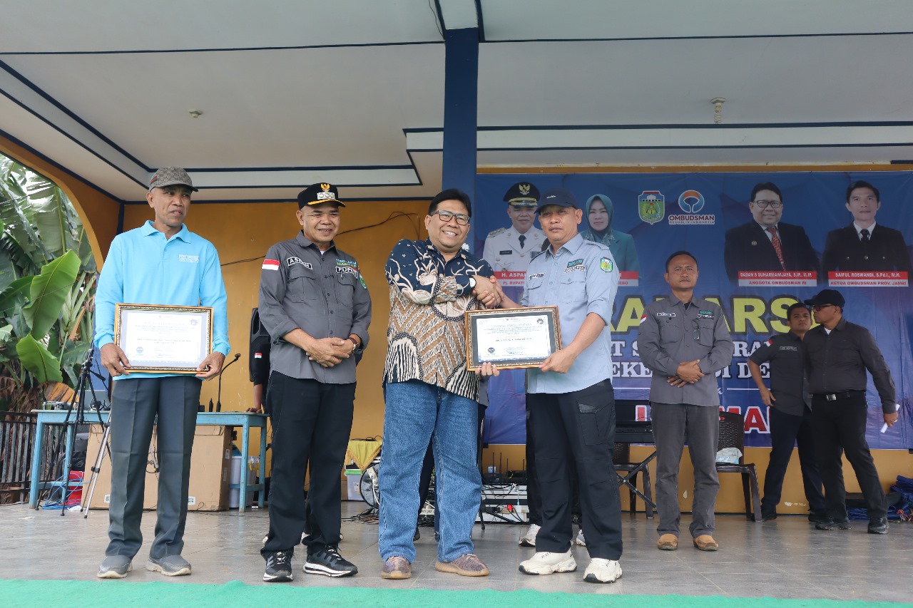 DINAS SOSIAL P3A KABUPATEN TEBO RAIH PENGHARGAAN PELAYANAN TERBAIK KEMBALI DARI OMBUSMAN RI